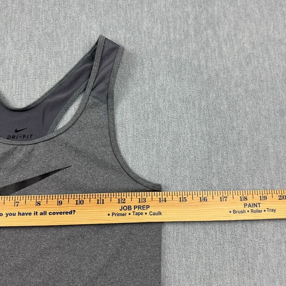 Nike Tank Top Womens Small Gray Dri-FIT Racerback Stretch Training Yoga Gym Top